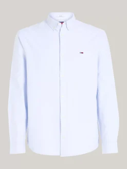 Koszule*Tommy Hilfiger Koszula Z Bawełny Oxford Z Naszywką Z Flagą MODERATE BLUE