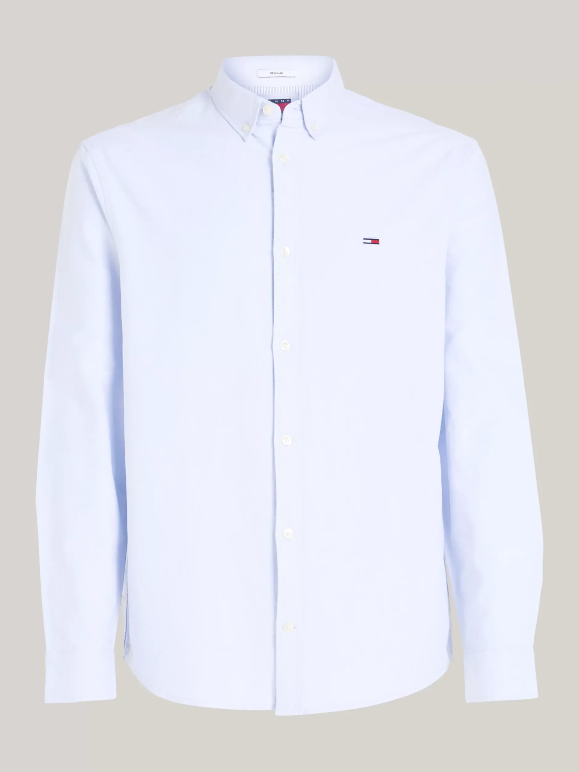 Koszule*Tommy Hilfiger Koszula Z Bawełny Oxford Z Naszywką Z Flagą MODERATE BLUE