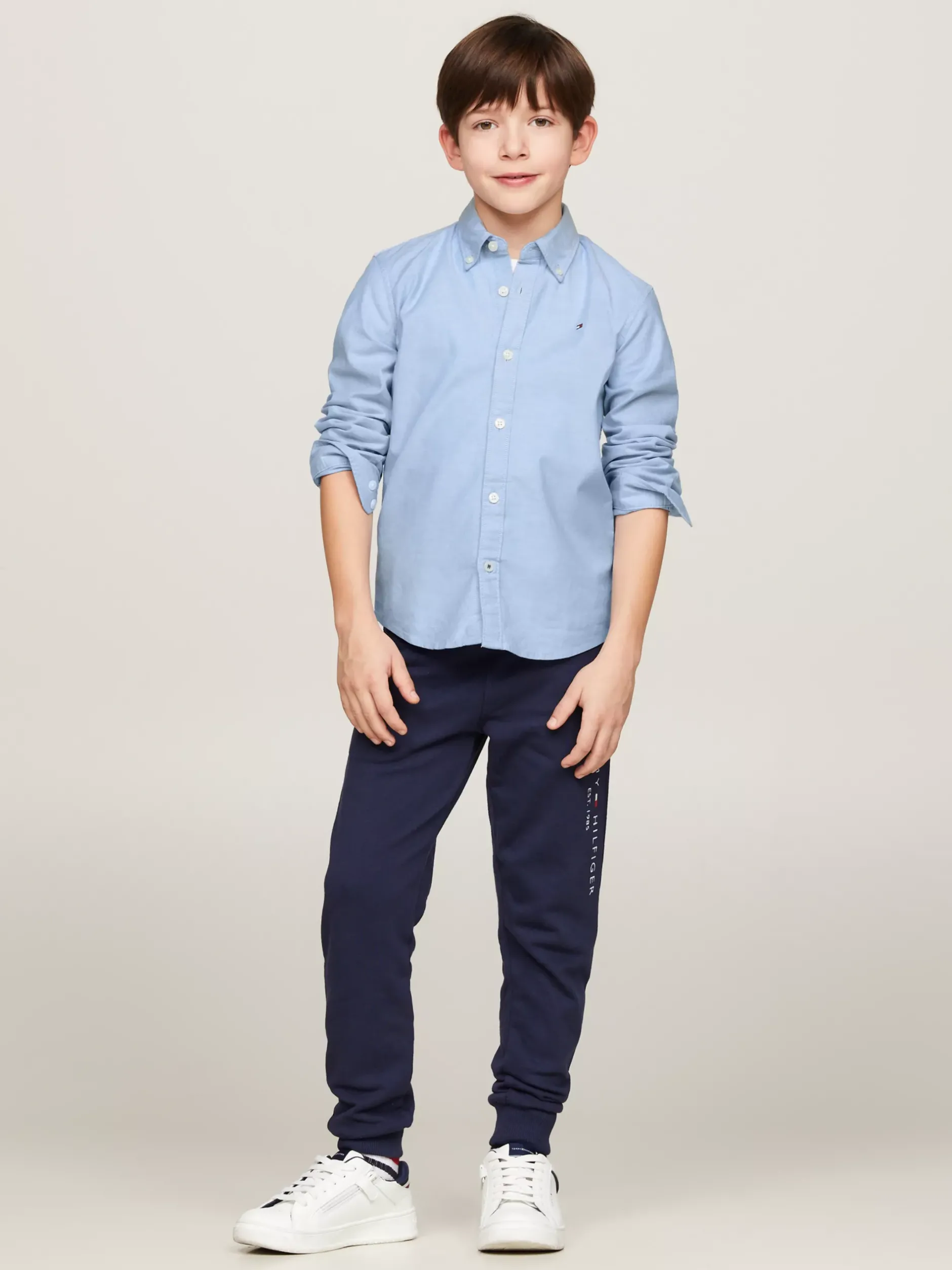 Koszule*Tommy Hilfiger Koszula Z Bawełny Typu Oxford Ze Stretchem CALM BLUE