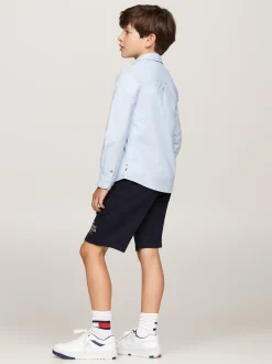Koszule*Tommy Hilfiger Koszula Z Bawełny Typy Oxford Z Logo Hilfiger BREEZY BLUE