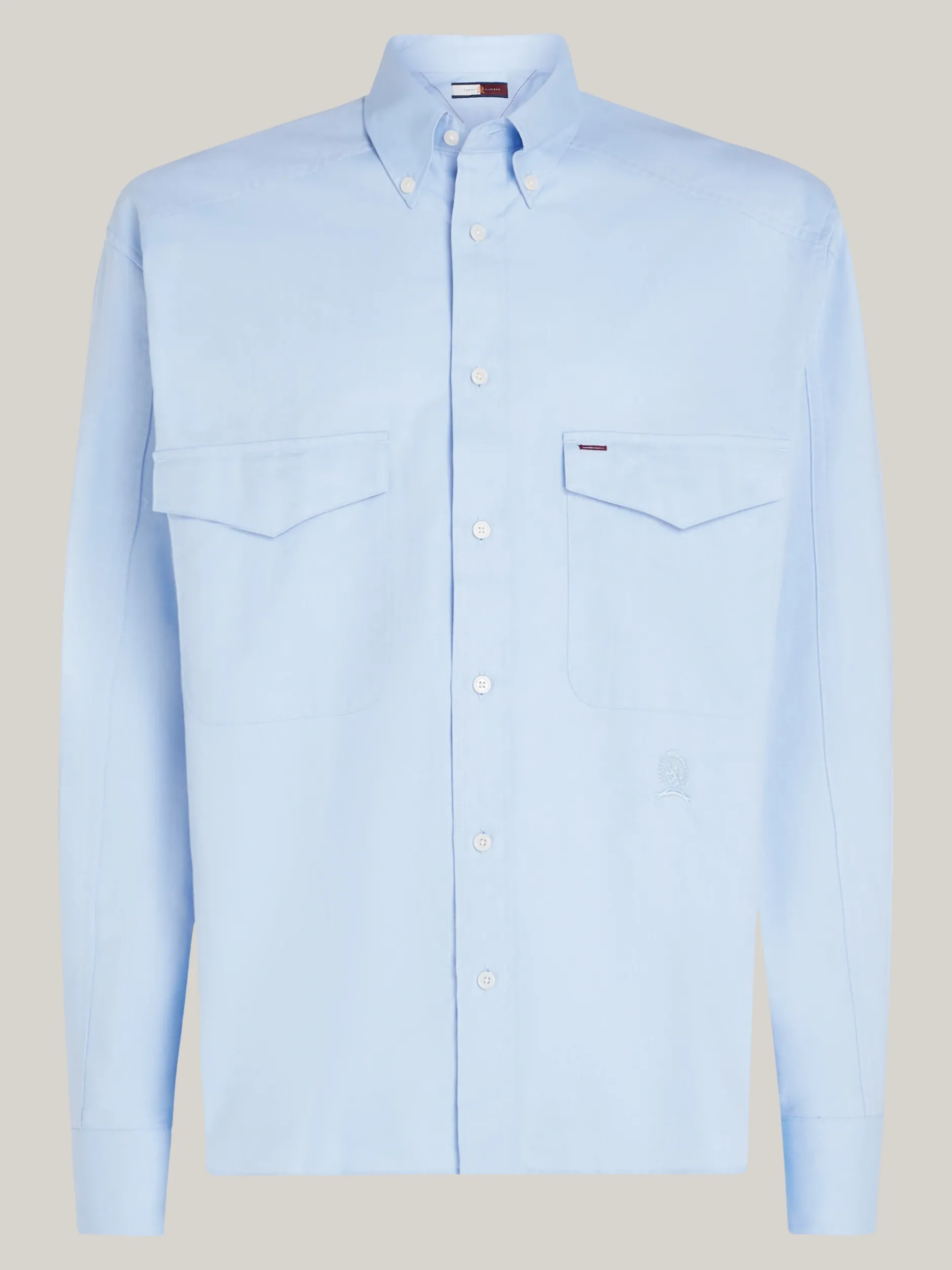 Koszule*Tommy Hilfiger Koszula Z Emblematem W Kolorze Tła AMBIENT BLUE