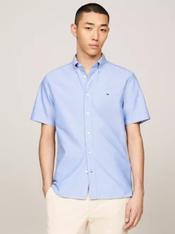 Koszule*Tommy Hilfiger Koszula Z Krótkim Rękawem Heritage SHIRT BLUE