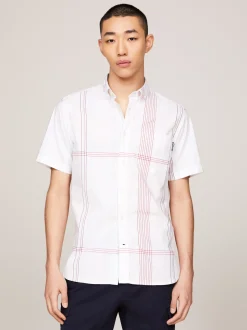 Koszule*Tommy Hilfiger Koszula Z Krótkim Rękawem O Regularnym Kroju ANCIENT WHITE / MULTI