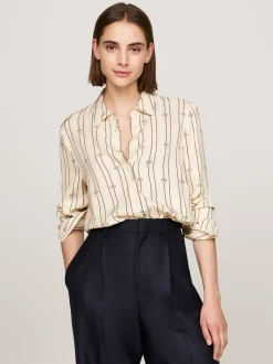 Koszule & Bluzki*Tommy Hilfiger Koszula Z Nadrukiem Z Motywem Liny MULTI ROPE KNOT STP/ COUNTRY IVORY