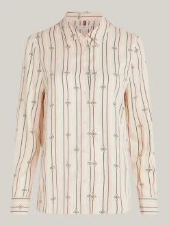 Koszule & Bluzki*Tommy Hilfiger Koszula Z Nadrukiem Z Motywem Liny MULTI ROPE KNOT STP/ COUNTRY IVORY