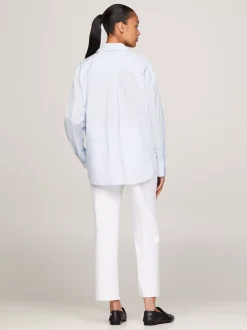 Koszule & Bluzki*Tommy Hilfiger Koszula Z Naszywaną Kieszenią I Flagą BREEZY BLUE