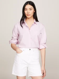 Koszule & Bluzki*Tommy Hilfiger Koszula Z Naszywaną Kieszenią I Flagą DELICATE PINK