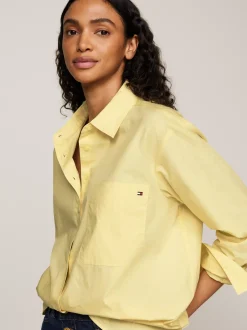 Koszule & Bluzki*Tommy Hilfiger Koszula Z Naszywaną Kieszenią I Flagą LEMON ZEST