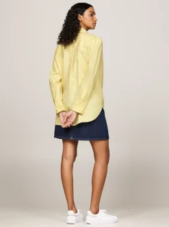 Koszule & Bluzki*Tommy Hilfiger Koszula Z Naszywaną Kieszenią I Flagą LEMON ZEST