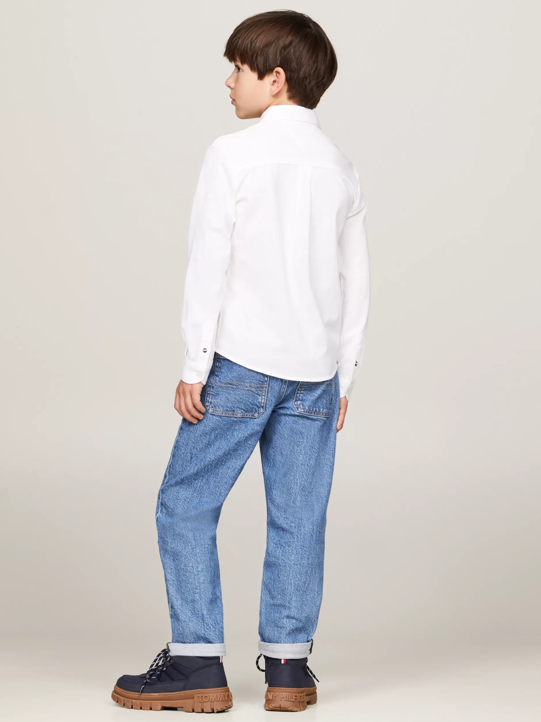 Koszule*Tommy Hilfiger Koszula Z Piki O Regularnym Kroju WHITE