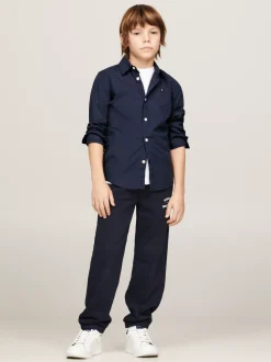 Koszule*Tommy Hilfiger Koszula Z Popeliny Bawełnianej Ze Stretchem TWILIGHT NAVY