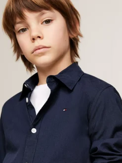 Koszule*Tommy Hilfiger Koszula Z Popeliny Bawełnianej Ze Stretchem TWILIGHT NAVY