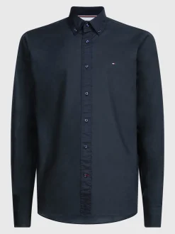 Koszule*Tommy Hilfiger Koszula Z Popeliny Bawełnianej TH Flex BLACK