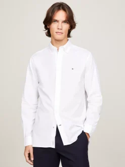 Koszule*Tommy Hilfiger Koszula Z Popeliny Bawełnianej TH Flex WHITE