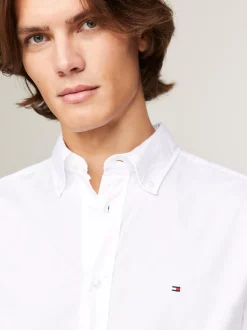Koszule*Tommy Hilfiger Koszula Z Popeliny Bawełnianej TH Flex WHITE