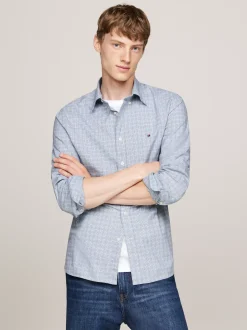Koszule*Tommy Hilfiger Koszula Z Popeliny W Szkocką Kratę DEEP INDIGO MULTI CHECK