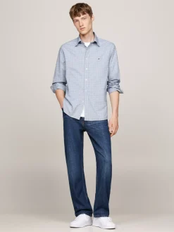 Koszule*Tommy Hilfiger Koszula Z Popeliny W Szkocką Kratę DEEP INDIGO MULTI CHECK
