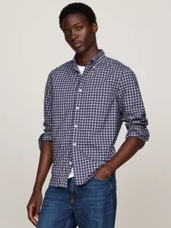 Koszule*Tommy Hilfiger Koszula Z Popeliny W Szkocką Kratę ROUGE MULTI CHECK