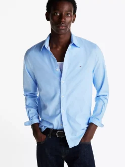 Koszule*Tommy Hilfiger Koszula Z Wyhaftowaną Flagą VESSEL BLUE