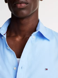 Koszule*Tommy Hilfiger Koszula Z Wyhaftowaną Flagą VESSEL BLUE