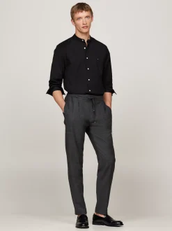 Koszule*Tommy Hilfiger Koszula Ze Stójką Z Materiału TH Flex BLACK