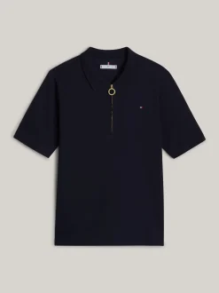 Koszulki Polo*Tommy Hilfiger Koszulka Polo Adaptive Z Haftem DESERT SKY