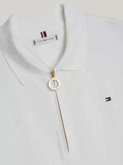 Koszulki Polo*Tommy Hilfiger Koszulka Polo Adaptive Z Haftem ECRU
