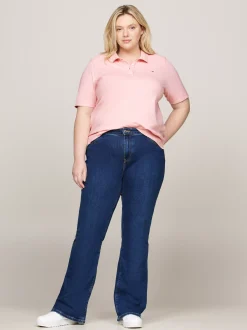 Koszulki Polo*Tommy Hilfiger Koszulka Polo Curve 1985 Collection DELICATE PINK
