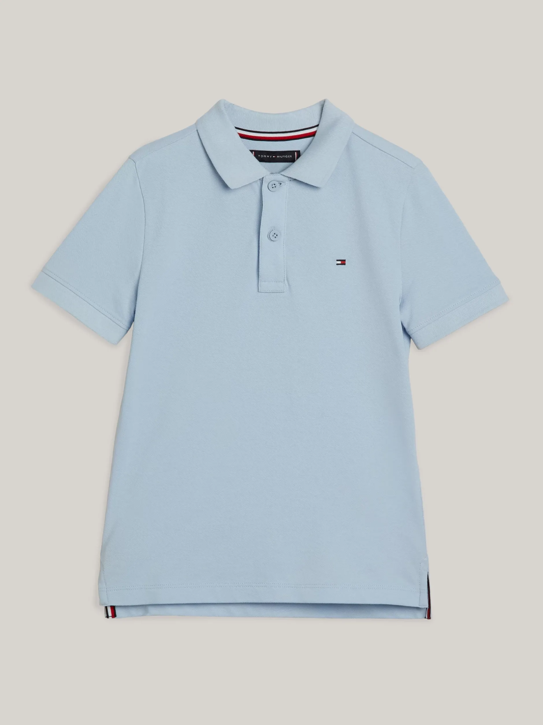 T-Shirty I Koszulki Polo*Tommy Hilfiger Koszulka Polo Essential Z Wyhaftowaną Flagą BREEZY BLUE