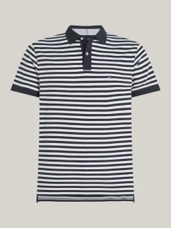 Koszulki Polo*Tommy Hilfiger Koszulka Polo O Regularnym Kroju Z Flagą 1985 Collection DESERT SKY/WHITE