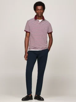 Koszulki Polo*Tommy Hilfiger Koszulka Polo O Regularnym Kroju Z Flagą 1985 Collection DEEP ROUGE / WHITE