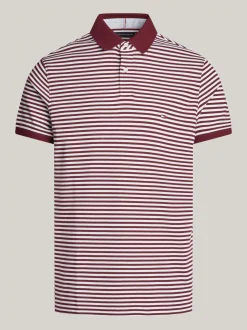 Koszulki Polo*Tommy Hilfiger Koszulka Polo O Regularnym Kroju Z Flagą 1985 Collection DEEP ROUGE / WHITE