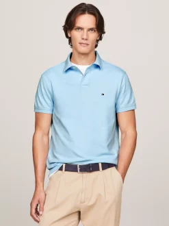 Koszulki Polo*Tommy Hilfiger Koszulka Polo O Regularnym Kroju Z Flagą 1985 Collection KINGLY BLUE