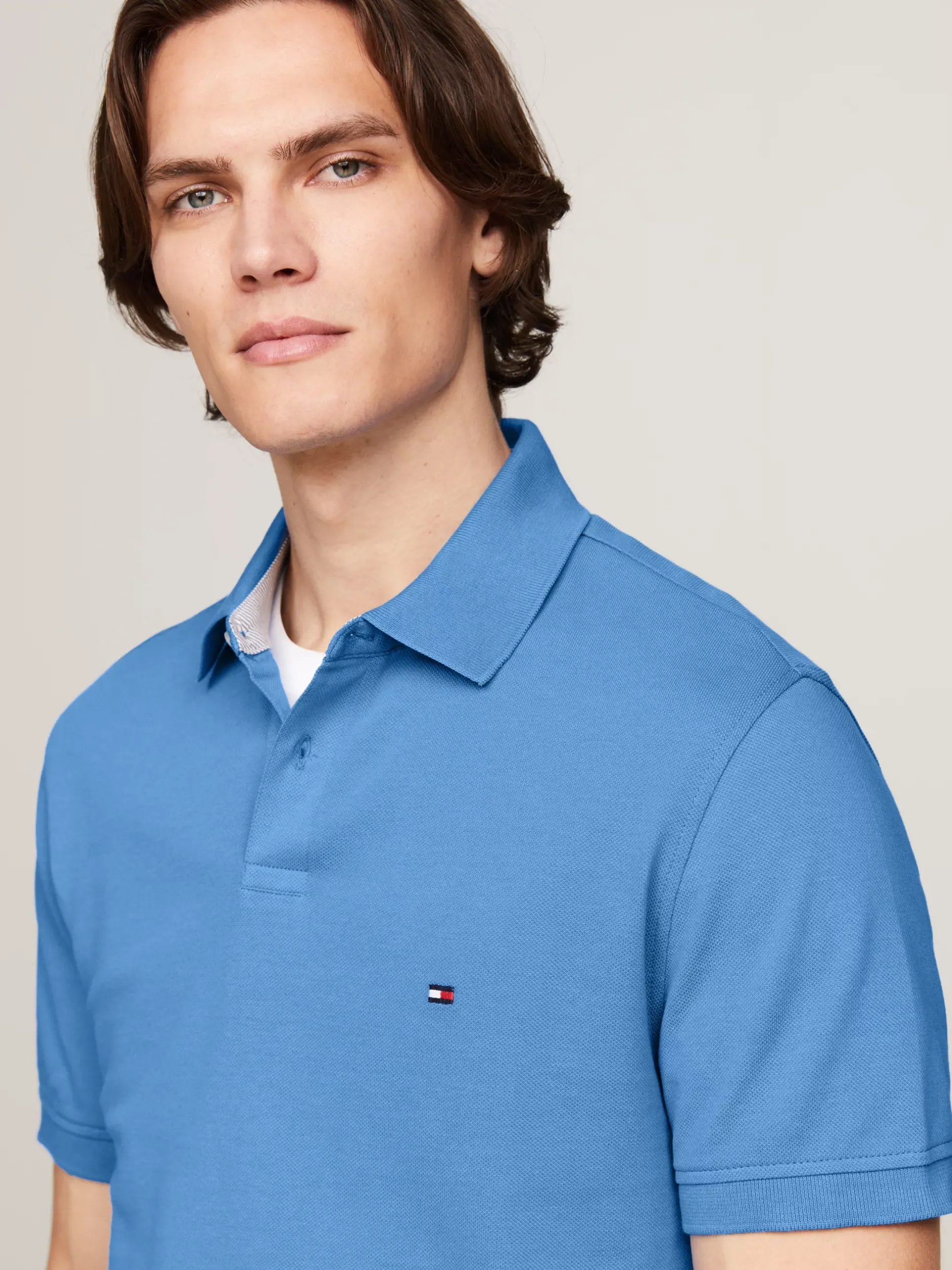Koszulki Polo*Tommy Hilfiger Koszulka Polo O Regularnym Kroju Z Flagą 1985 Collection BLUE SPELL