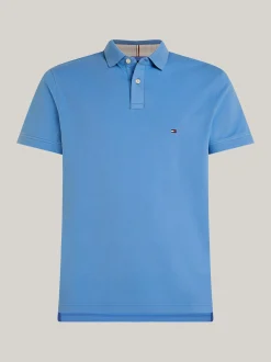 Koszulki Polo*Tommy Hilfiger Koszulka Polo O Regularnym Kroju Z Flagą 1985 Collection BLUE SPELL