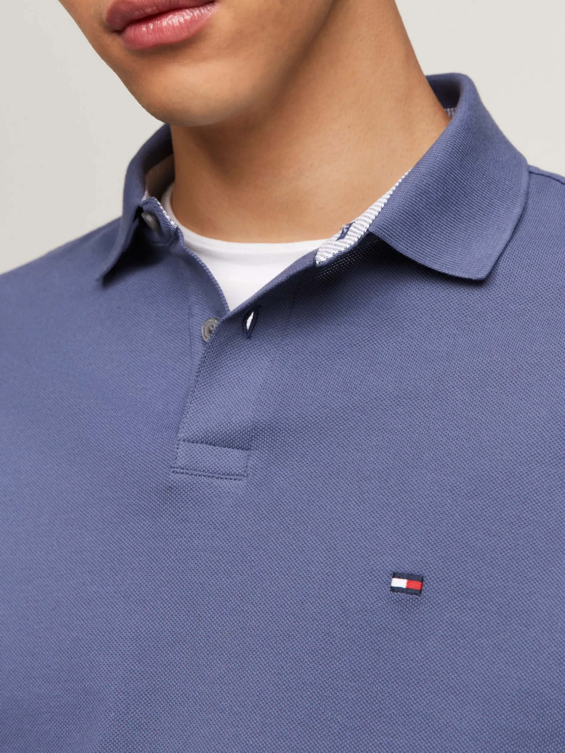 Koszulki Polo*Tommy Hilfiger Koszulka Polo O Regularnym Kroju Z Flagą 1985 Collection FADED INDIGO