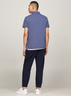 Koszulki Polo*Tommy Hilfiger Koszulka Polo O Regularnym Kroju Z Flagą 1985 Collection FADED INDIGO