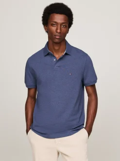 Koszulki Polo*Tommy Hilfiger Koszulka Polo O Regularnym Kroju Z Flagą 1985 Collection DENIM HEATHER