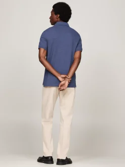 Koszulki Polo*Tommy Hilfiger Koszulka Polo O Regularnym Kroju Z Flagą 1985 Collection DENIM HEATHER