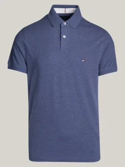 Koszulki Polo*Tommy Hilfiger Koszulka Polo O Regularnym Kroju Z Flagą 1985 Collection DENIM HEATHER