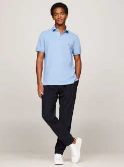 Koszulki Polo*Tommy Hilfiger Koszulka Polo O Regularnym Kroju Z Flagą 1985 Collection LIGHT BLUE HEATHER
