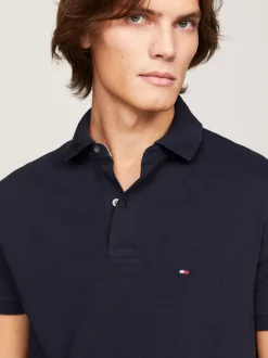 Koszulki Polo*Tommy Hilfiger Koszulka Polo O Regularnym Kroju Z Flagą 1985 Collection DESERT SKY