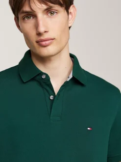 Koszulki Polo*Tommy Hilfiger Koszulka Polo O Regularnym Kroju Z Flagą 1985 Collection ORNAMENTAL GREEN