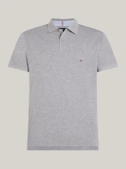 Koszulki Polo*Tommy Hilfiger Koszulka Polo O Regularnym Kroju Z Flagą 1985 Collection MEDIUM GREY HEATHER