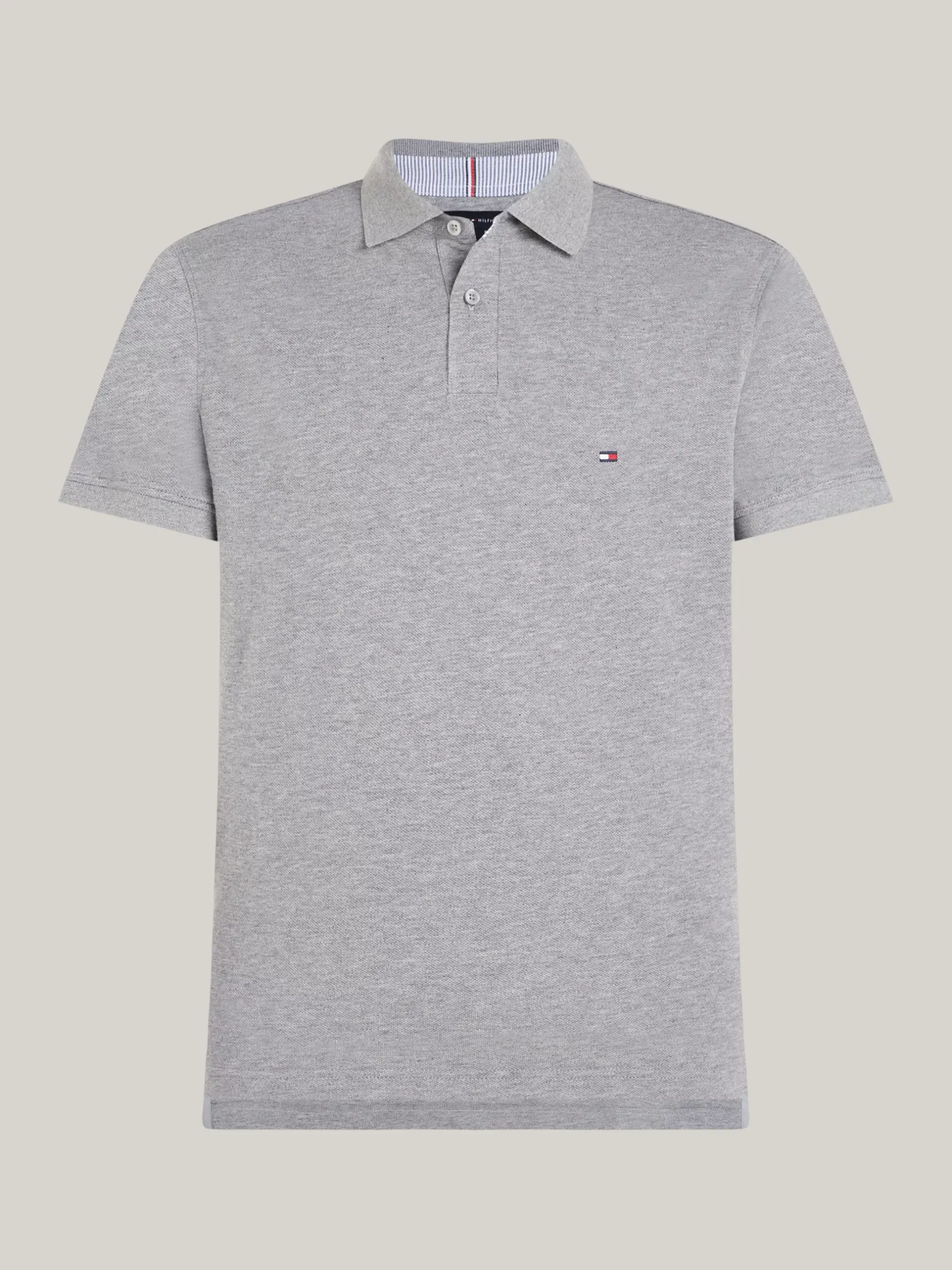 Koszulki Polo*Tommy Hilfiger Koszulka Polo O Regularnym Kroju Z Flagą 1985 Collection MEDIUM GREY HEATHER