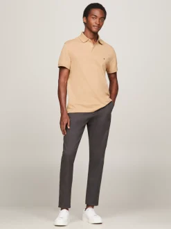 Koszulki Polo*Tommy Hilfiger Koszulka Polo O Regularnym Kroju Z Flagą 1985 Collection CLASSIC KHAKI