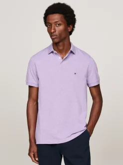 Koszulki Polo*Tommy Hilfiger Koszulka Polo O Regularnym Kroju Z Flagą 1985 Collection LAVENDER HEATHER