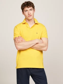 Koszulki Polo*Tommy Hilfiger Koszulka Polo O Regularnym Kroju Z Flagą 1985 Collection PRIMARY YELLOW