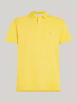 Koszulki Polo*Tommy Hilfiger Koszulka Polo O Regularnym Kroju Z Flagą 1985 Collection PRIMARY YELLOW