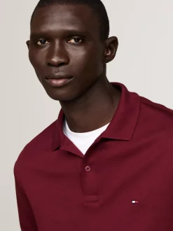 Koszulki Polo*Tommy Hilfiger Koszulka Polo O Regularnym Kroju Z Długim Rękawem DEEP ROUGE